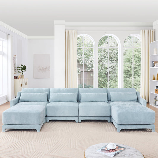 The Ultimate U-Shaped Sectional Sofa: High-Density, Elegant, and Comfy