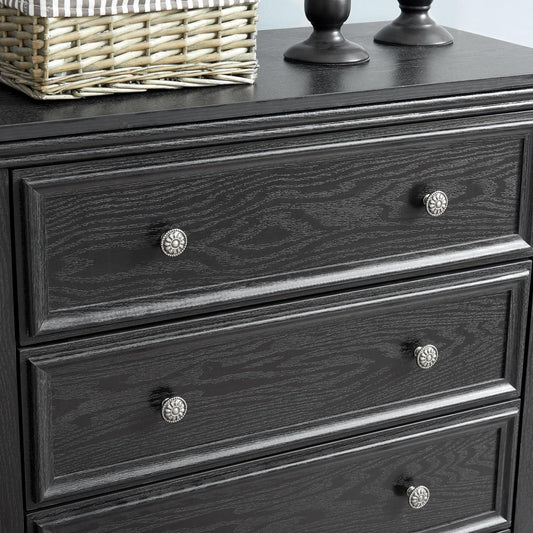 5 Drawer Dresser, Farmhouse Dresser, Nightstand Chest of Drawer, Wood Storage Chest of Drawers Storage Cabinet for Living Room, Hallway,Entryway
